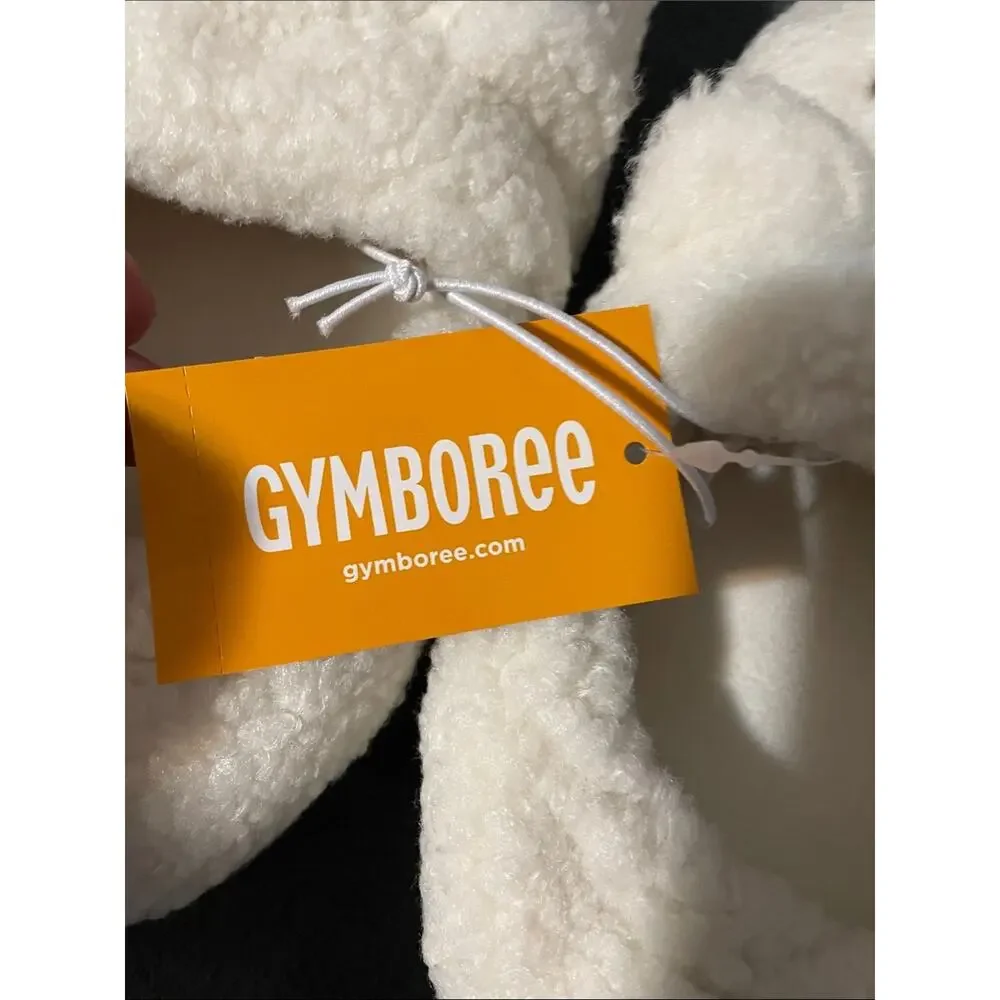 Gymboree White Bear Plush Kids Slippers NWT Size 2